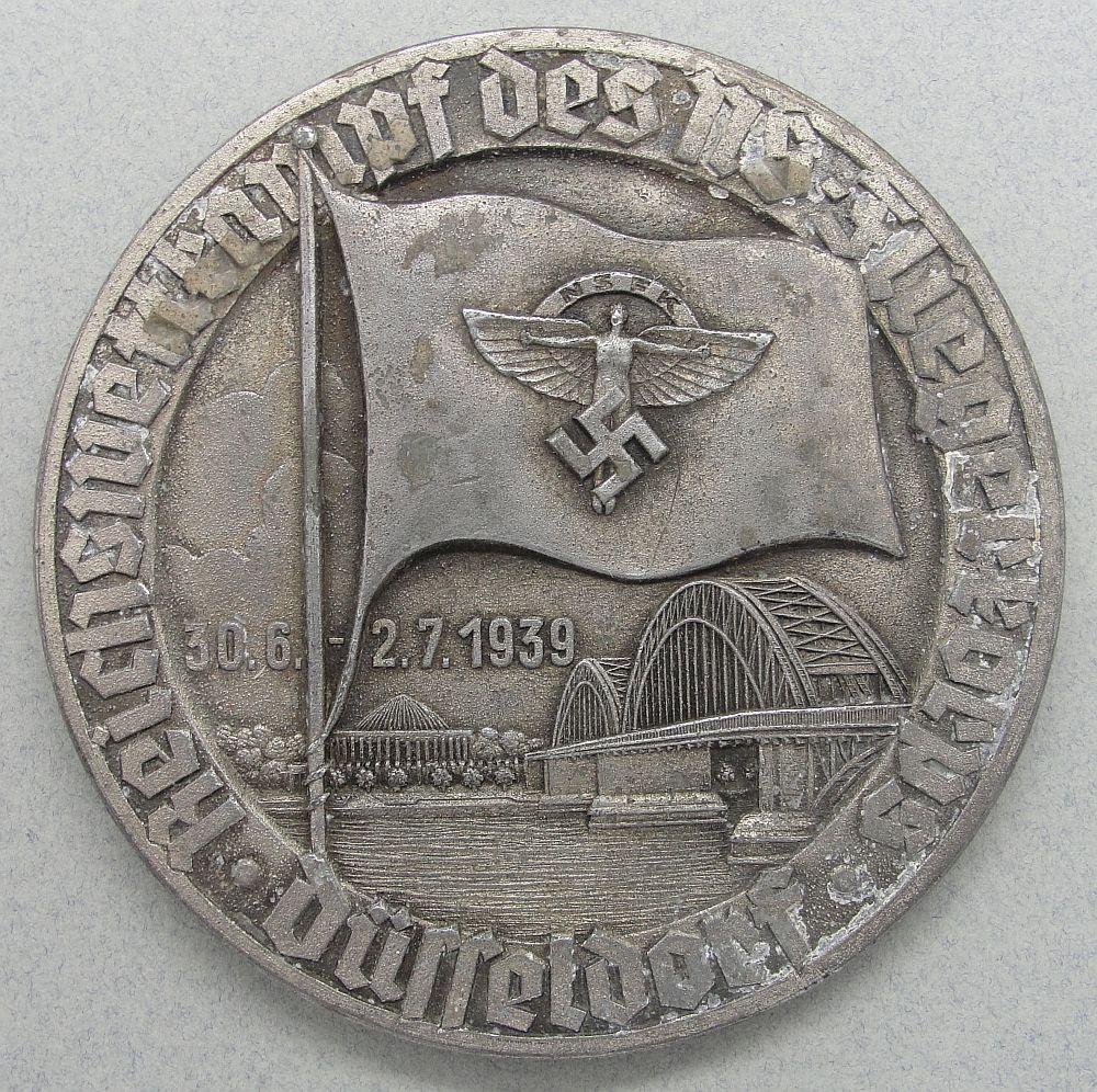 1939 NSFK Table Medal.  8cm/ 3 1/8cm diameter