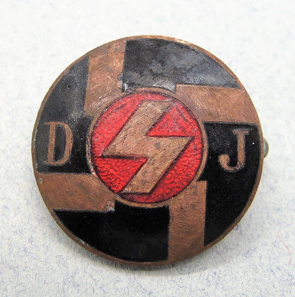 Hitler Youth Deutsches Jungvolk Membership Badge First Pattern Membership Badge