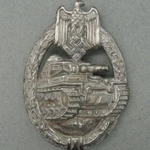 Early Army/Waffen-SS Panzer Assault Badge, Silver Grade, by B.H. Mayer
