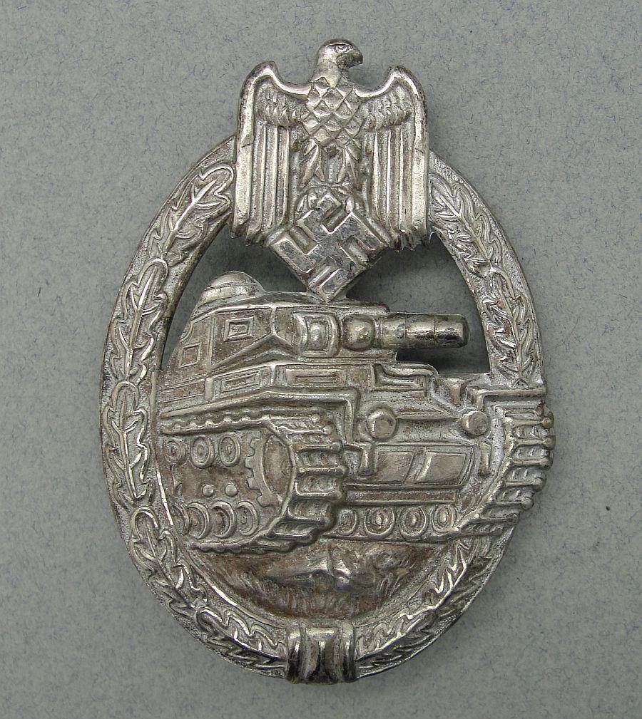 Early Army/Waffen-SS Panzer Assault Badge, Silver Grade, by B.H. Mayer
