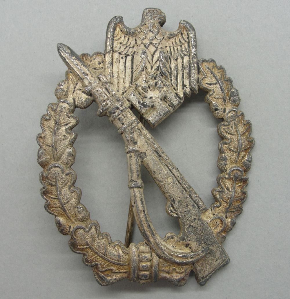 Army/Waffen-SS Infantry Assault Badge, Silver Grade, by FZZS, Catch Gone
