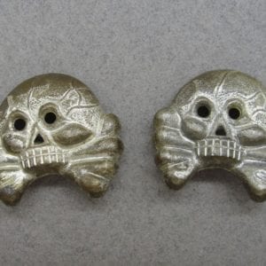 Panzer Collar Tab Skulls Matching Pair