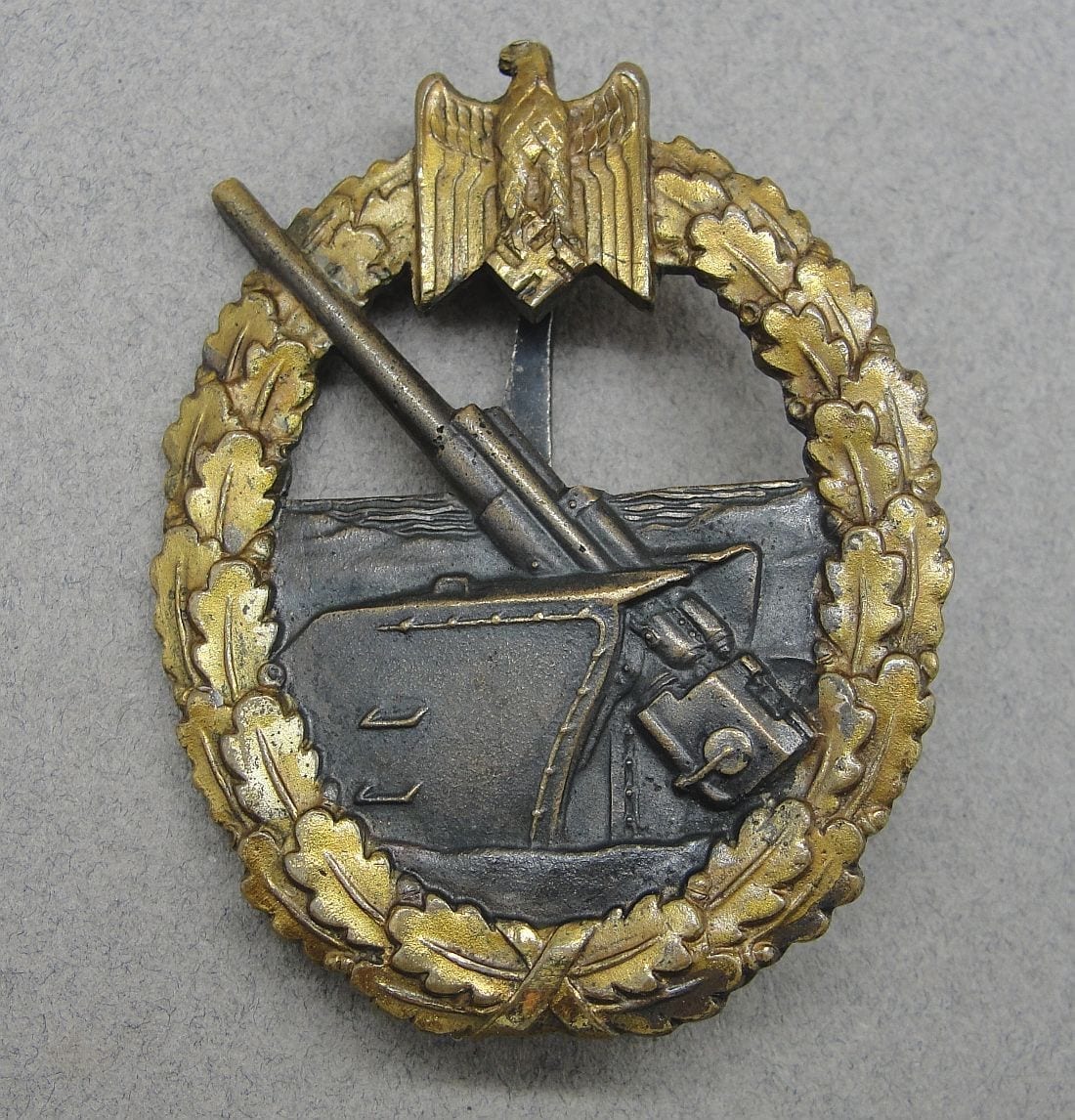Kriegsmarine Coastal Artillery Badge by Juncker