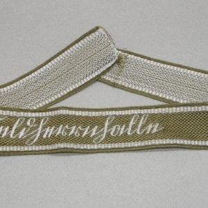 Elite SA Honor and Panzer Grenadier Division Felderrnalle Cufftitle with RZM Tag - Mint - Choice!