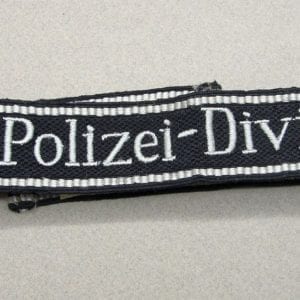 "SS-Polizei-Division" EM/NCO's Cuff Title with Both SS-RZM Tags