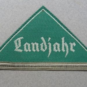 Hitler Youth Landjahr Triangle with Traditions Stripe and RZM Tag