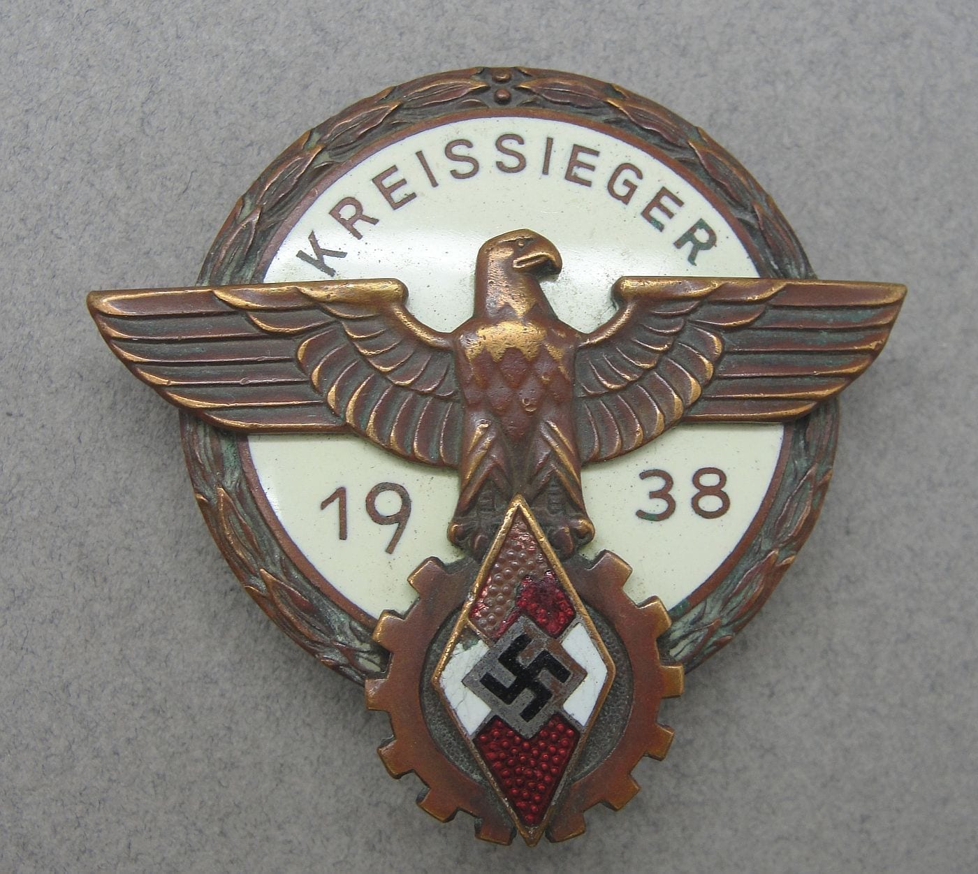 1938 Hitler Youth Kreissieger Badge by Brehmer